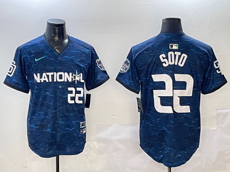 Men San Diego Padres 22 Soto Blue All star 2025 Nike MLB Jersey style 1